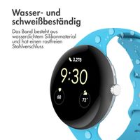 imoshion Silikon-Armband⁺ für  Google Pixel Watch 3 / 4 (45 mm) - Größe S - Blau