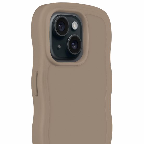 Holdit Wavy Case für das iPhone 14/15 Plus - Mocha Brown