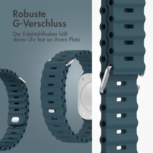 Accezz Ocean Armband für Apple Watch Series 1 - 9 / SE (38/40/41 mm) | Series 10 / 11 (42 mm) - Abyss Blue