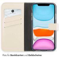 Selencia Echtleder Klapphülle Apple iPhone 11 - Greige