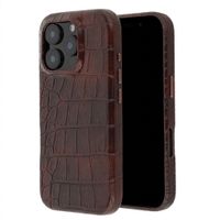 Selencia Croco Backcover mit MagSafe Apple iPhone 16 Pro - Choco Brown