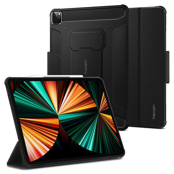 Spigen Rugged Armor Pro Klapphülle iPad Pro 12.9 (2022) / Pro 12.9 (2021) - Schwarz