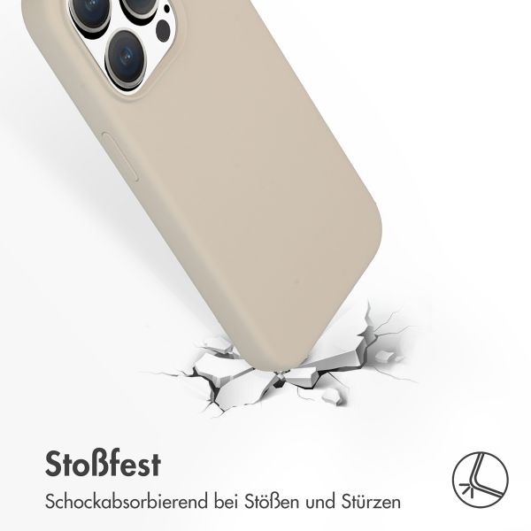 Accezz Liquid Silikoncase für das iPhone 15 Pro - Stone