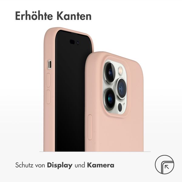 Accezz Liquid Silikoncase für das iPhone 14 Pro - Rosa