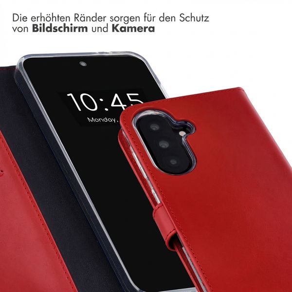 Selencia Echtleder Klapphülle Samsung Galaxy A37 (5G) - Rot