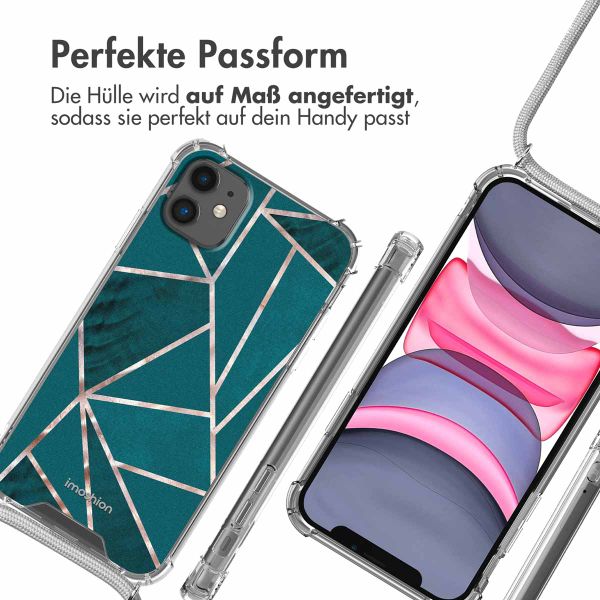 imoshion Design Hülle mit Band für das iPhone 11 - Petrol Green Graphic