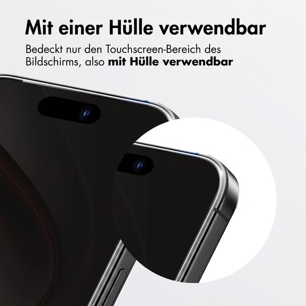 Accezz Sichtschutz-Schutzglas mit Applikator Apple iPhone Duo