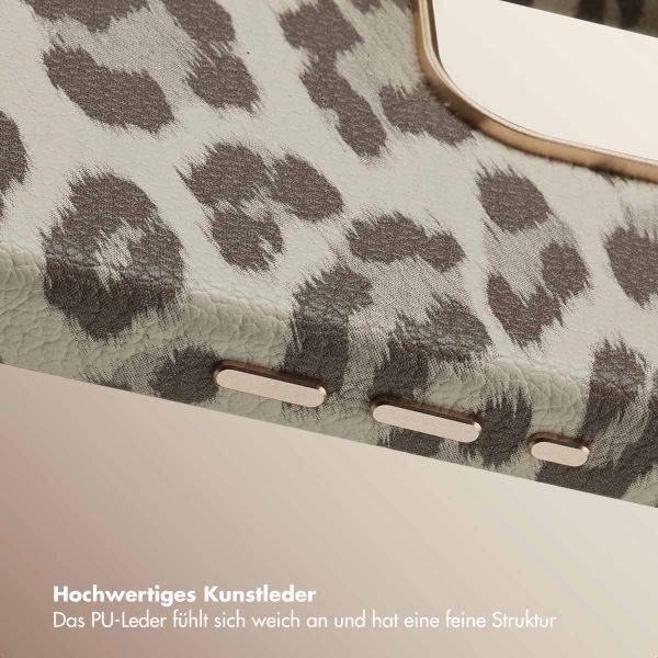 Selencia Sabi Backcover Leopardenmuster mit MagSafe Apple iPhone 15 Pro Max - Soft Ivory