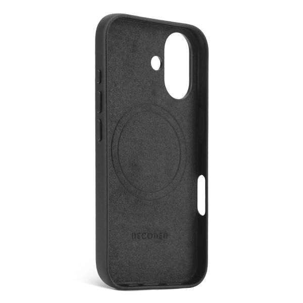 Decoded Leather Backcover MagSafe Apple iPhone 16 - Schwarz