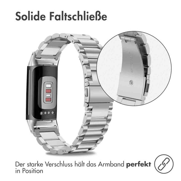 imoshion Edelstahlarmband für Fitbit Charge 5 - Silber