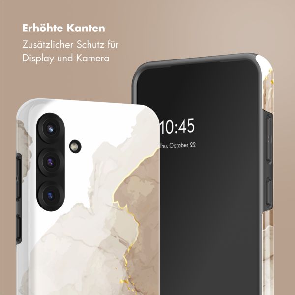 Selencia Vivid Back Cover Samsung Galaxy S25 Plus - Marble Light Brown
