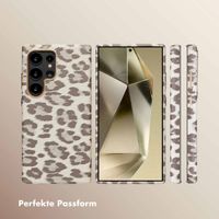 Selencia Sabi Backcover Leopardenmuster mit MagSafe Samsung Galaxy S24 Ultra - Soft Ivory