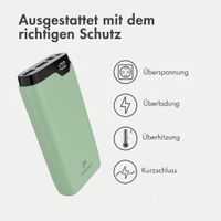 imoshion Powerbank 20.000 mAh - 22,5W Schnellladegerät - USB-C / USB-A - Grün