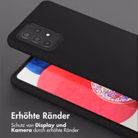 Selencia SilikonHülle mit abnehmbarem Band Samsung Galaxy A53 - Schwarz