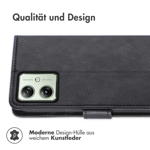 imoshion Luxuriöse Klapphülle Motorola Moto G54 - Schwarz