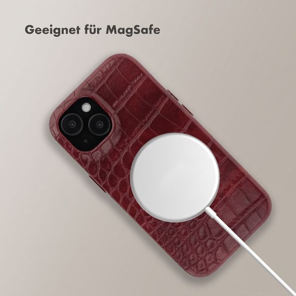 Selencia Croco Backcover mit MagSafe Apple iPhone 14 / 13 - Burgundy