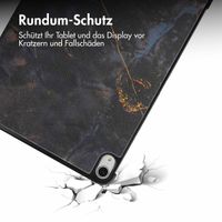 imoshion Design Trifold Klapphülle für das iPad Air 13 Zoll (2024) M2 - Black Marble