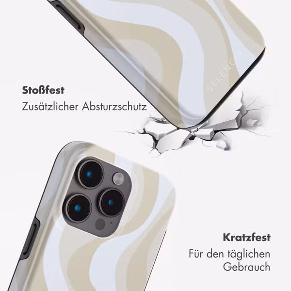 Selencia Vivid Rückabdeckung mit MagSafe Apple iPhone 15 Pro Max - Desert Waves Beige