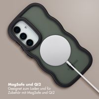 Selencia Wavy Backcover mit MagSafe Samsung Galaxy S24 / S25 - Schwarz