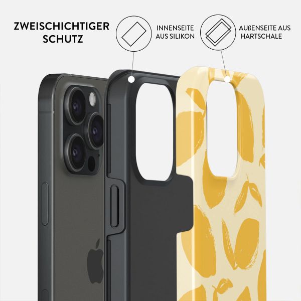 Burga Tough Back Cover für das iPhone 15 Pro - Lemon Tart