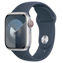 Apple Sport Band für die Apple Watch Series 1 bis 9 / SE (38/40/41 mm) | Series 10 (42 mm) - Größe M/L - Storm Blue