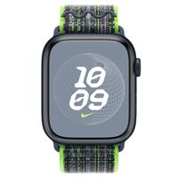 Apple Nike Sport Loop Armband für Apple Watch Series 1 bis 10 / SE / Ultra (2) (44/45/46/49 mm) - Bright Green/Blue