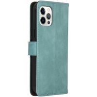 imoshion Luxuriöse Klapphülle Apple iPhone 12 (Pro) - Hellblau