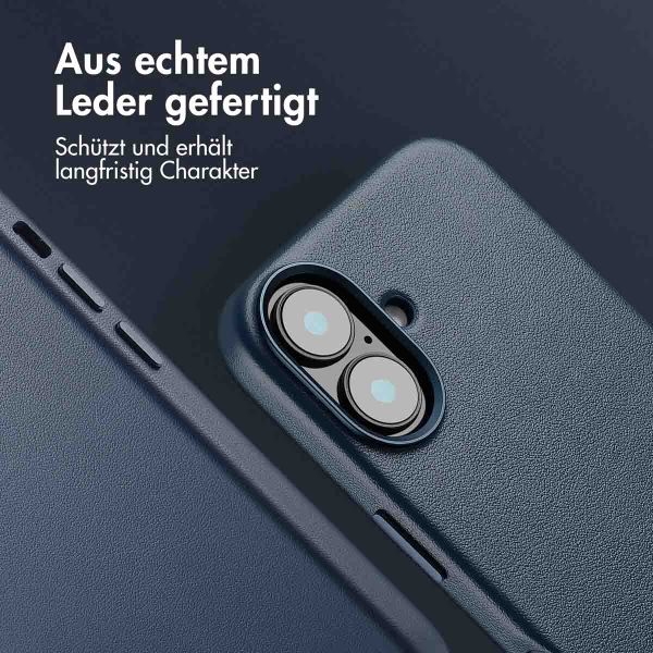 Accezz MagSafe Leather Backcover Apple iPhone 16 - Nightfall Blue