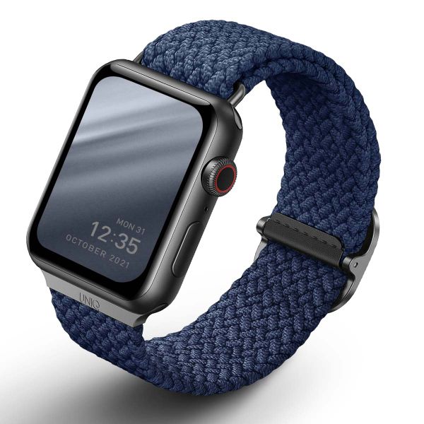 Uniq Aspen Geflochtenes Armband für das  Apple Watch Series 1 t/m 11 / SE / Ultra (44/45/46/49 mm) - Oxford Blue