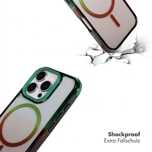 Selencia Gradient MagSafe Back Cover Apple iPhone 16 Pro - Grün / Braun