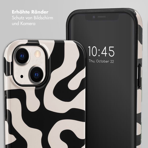 Selencia Vivid Back Cover Apple iPhone 14 - Art Wave Black