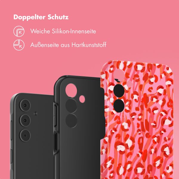 Selencia Vivid Tough Back Cover für das Samsung Galaxy A15 - Wild Spots Lipstick