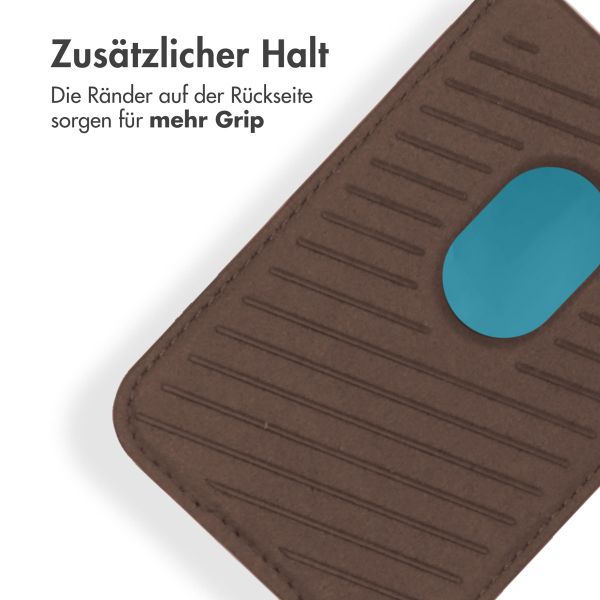 Accezz Lederkartenhalter - Geeignet für MagSafe und Qi2 - Coffee Brown