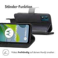 imoshion Luxuriöse Klapphülle Motorola Moto E13 - Schwarz
