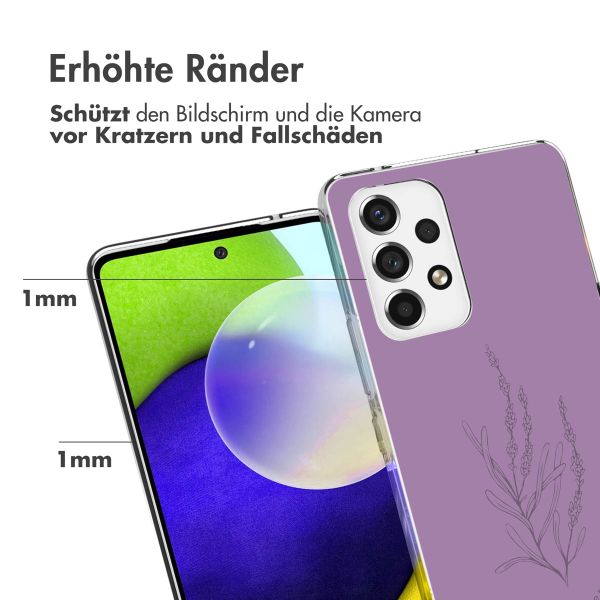 imoshion Design Hülle für das Samsung Galaxy A53 - Floral Purple