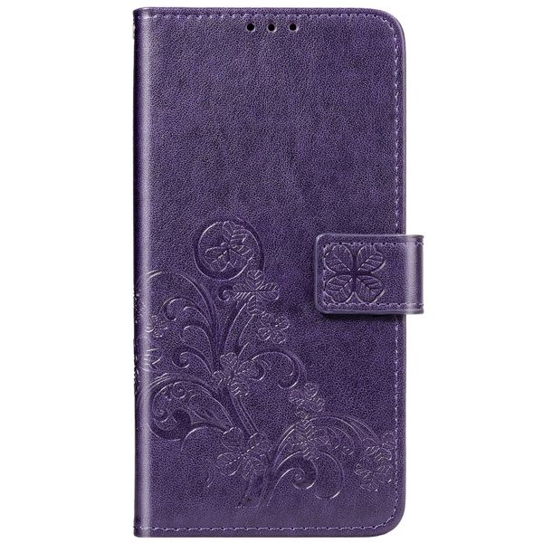 Kleeblumen Klapphülle Motorola Edge - Violett