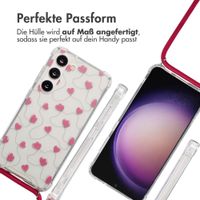 imoshion Design Hülle mit Band Samsung Galaxy S23 - Dusty Rose Connected Hearts