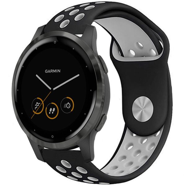 imoshion Silikonband Sport Garmin Vivoactive 4L - Schwarz / Grau