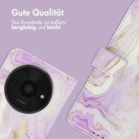 imoshion Design Klapphülle für das Xiaomi Redmi A3 - Purple Marble