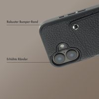 Selencia Riva Back Cover mit Kartenfach Apple iPhone 16 - Schwarz