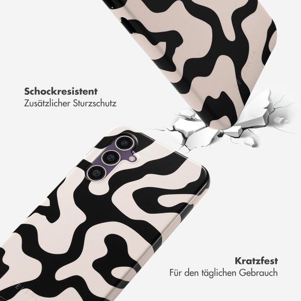 Selencia Vivid Back Cover Samsung Galaxy S23 FE - Art Wave Black