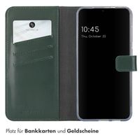 Selencia Echtleder Klapphülle Samsung Galaxy S25 - Grün