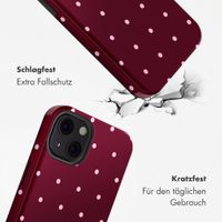 Selencia Vivid Rückabdeckung mit MagSafe Apple iPhone 13 - Happy Dots Burgundy
