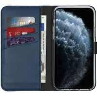 Selencia Echtleder Klapphülle iPhone 11 Pro - Blau