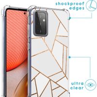 imoshion Design Hülle mit Band für das Samsung Galaxy A72 - White Graphic