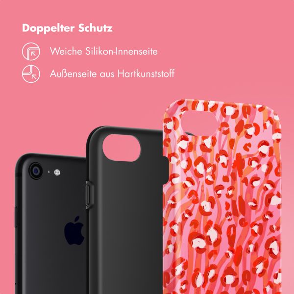 Selencia Vivid Tough Back Cover für das iPhone SE (2022 / 2020) / 8 / 7 - Wild Spots Lipstick