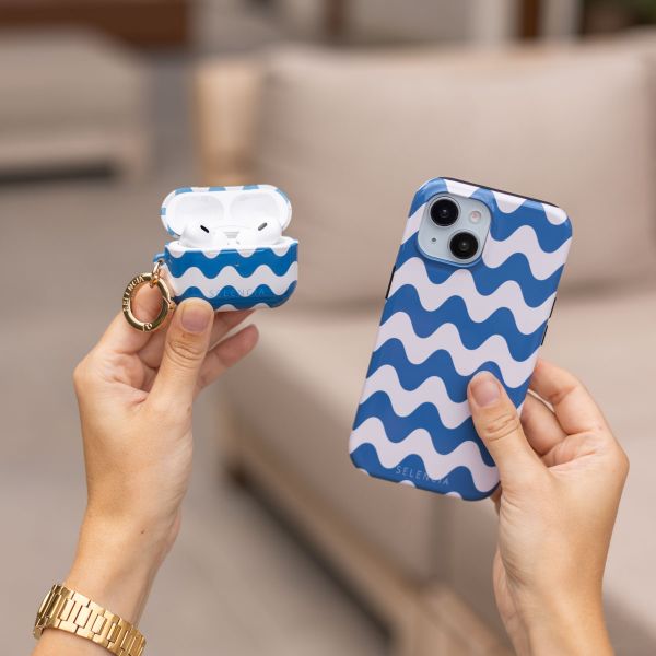 Selencia Vivid Case Apple AirPods Pro - Wave Vibes Classic Blue
