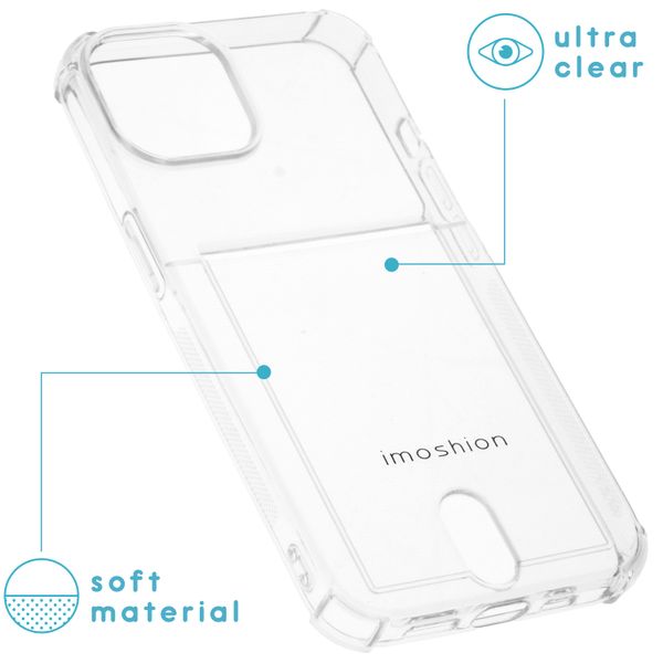 imoshion Soft Case Back Cover mit Kartenfach für das iPhone 14 - Transparent