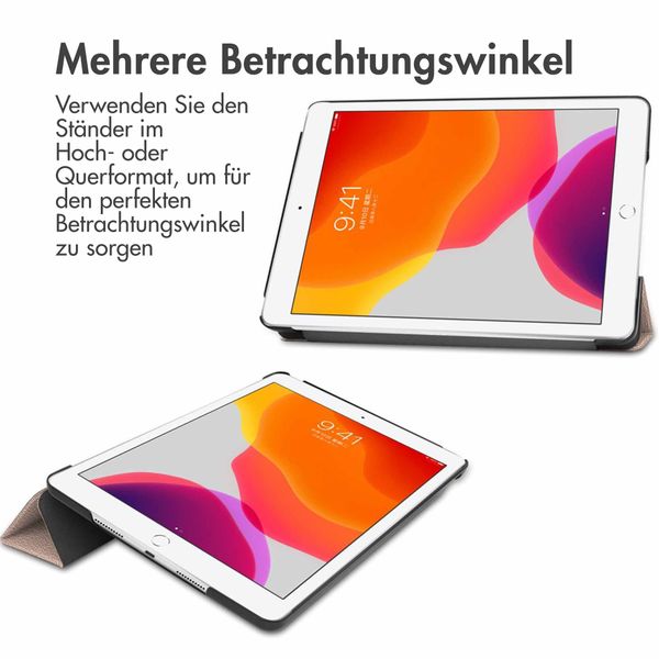 imoshion Trifold Klapphülle Apple iPad 9 (2021) 10.2 Zoll / iPad 8 (2020) 10.2 Zoll / iPad 7 (2019) 10.2 Zoll - Rosé gold