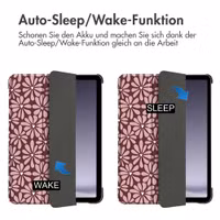 imoshion Design Trifold Klaphülle Samsung Galaxy Tab A11 / A9 Plus - Bloom Love Blush